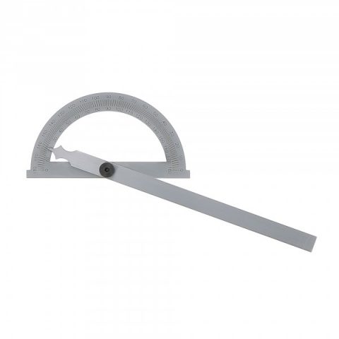 Rapporteur d'angle en acier chromé mat disque semi-circulaire ouvert 180° 120 mm Limit Limit GB120
